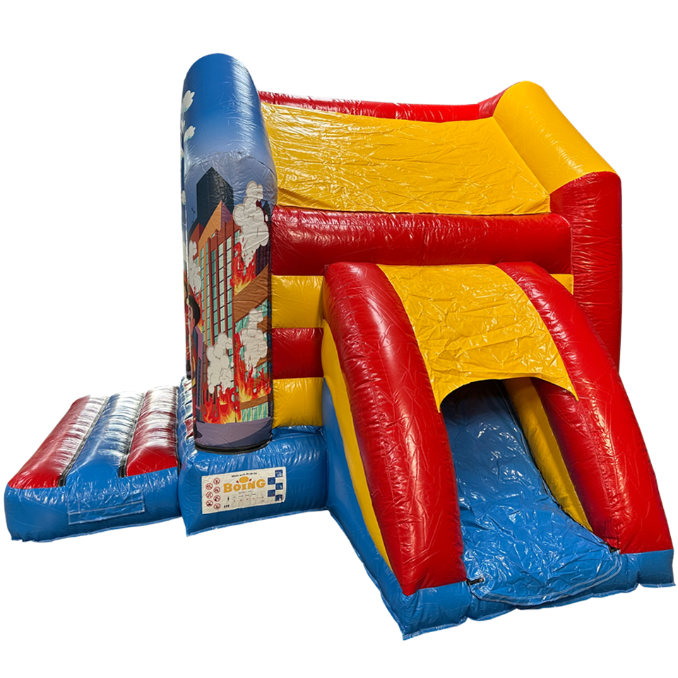 Springkasteel brandweer zijkant