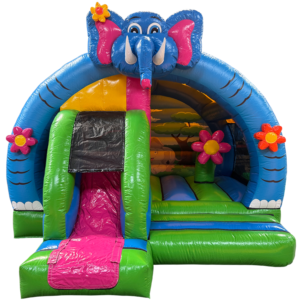 Arch Midi 3D Elephant gonflable With Obstacles