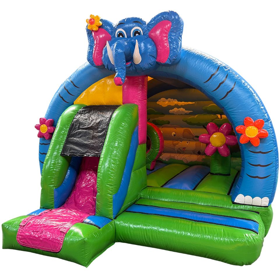 Arch Midi 3D Elephant gonflable With Obstacles