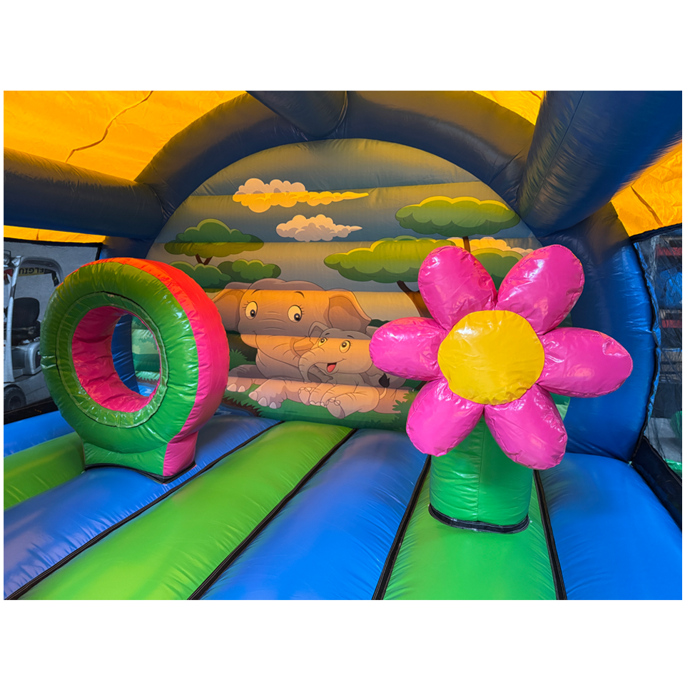 Arch Midi 3D Elephant gonflable With Obstacles