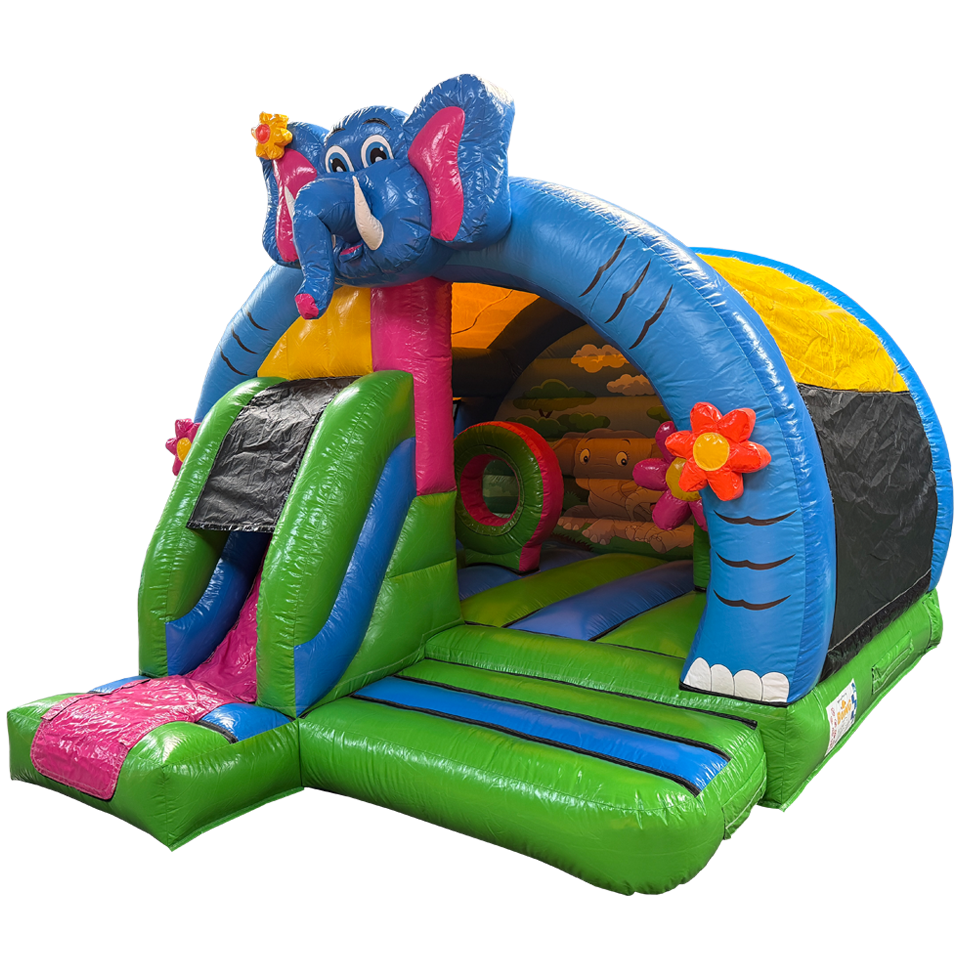 Arch Midi 3D Elephant gonflable With Obstacles