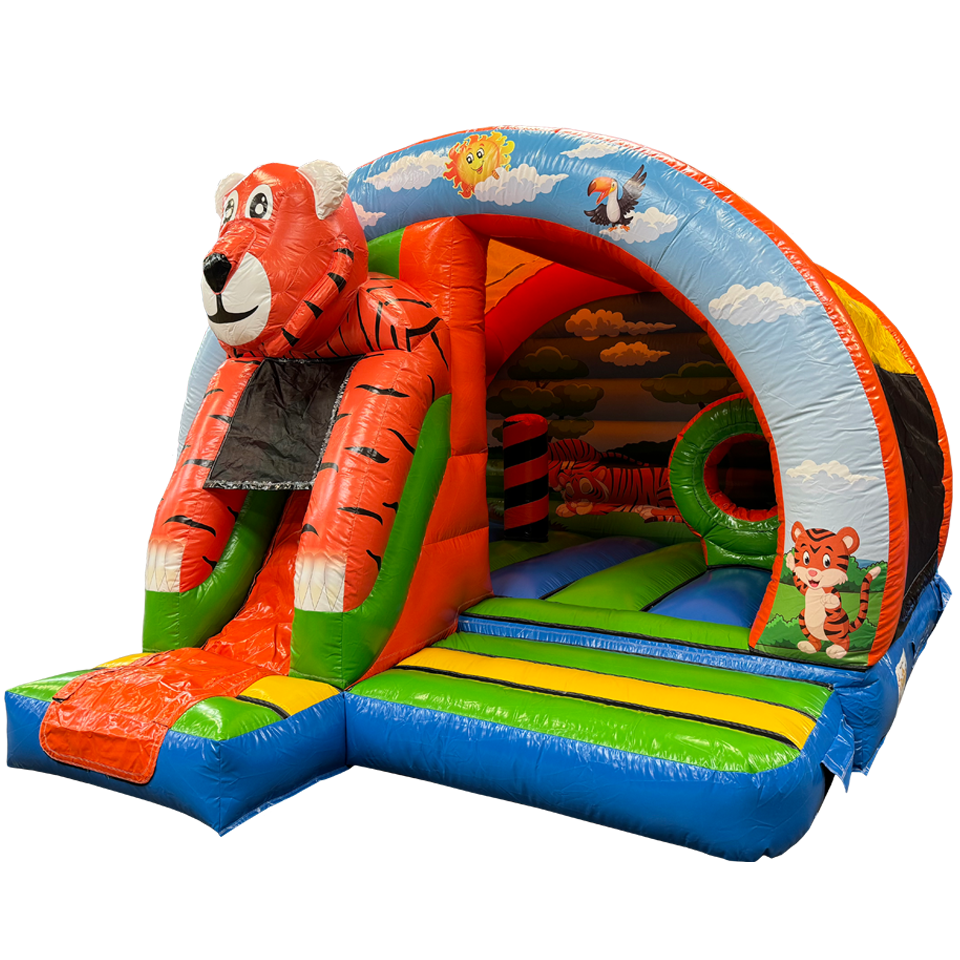 Arch Midi 3D Tiger Château gonflable avec obstacles