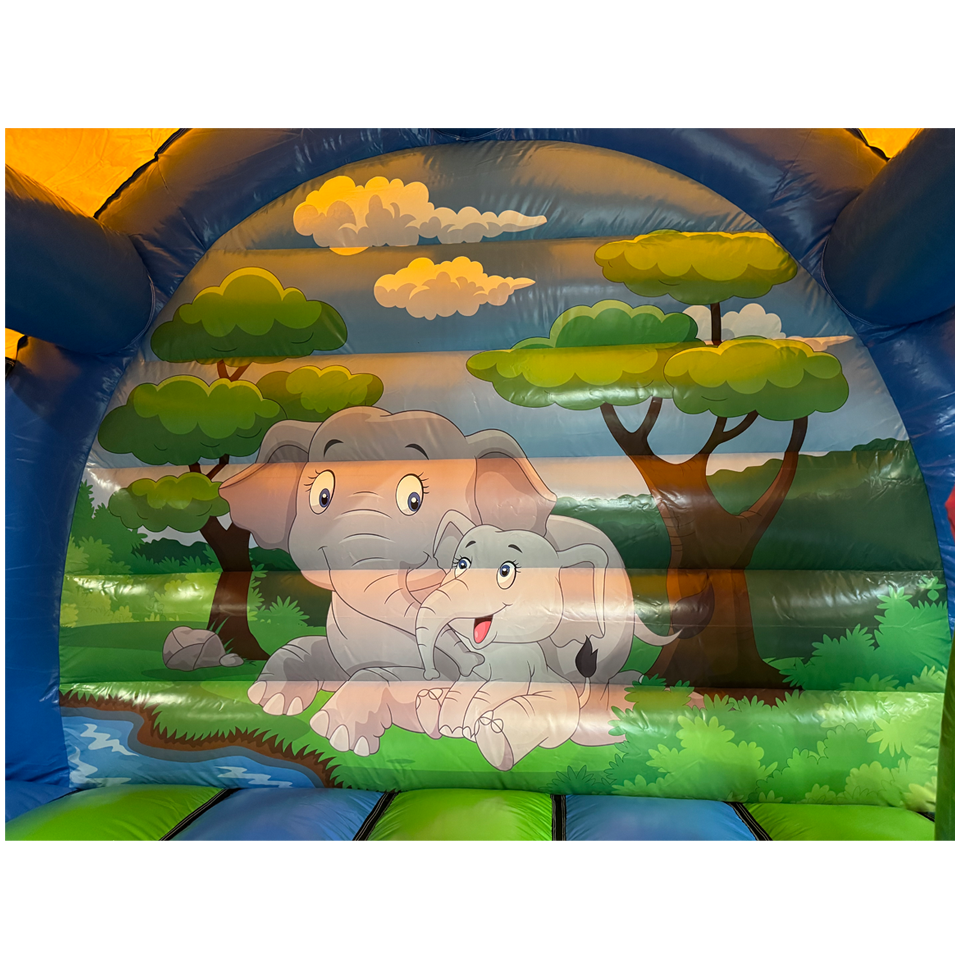 Mur du fond avec des éléphants