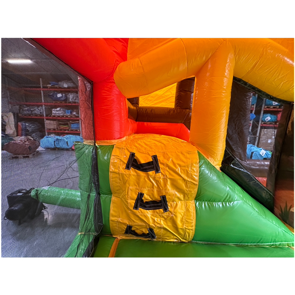 Springkasteel met 2 Glijbanen 3D Safari
