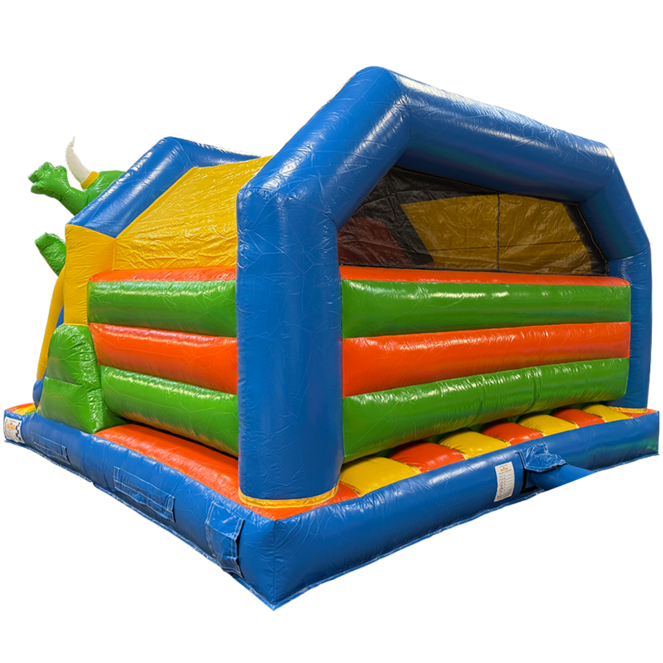 Combo Midi 2 Glijbanen Cookie Monster Springkasteel Zonder Zwembadjes