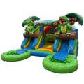 Combo Midi 2 toboggans Crocodile Château gonflable