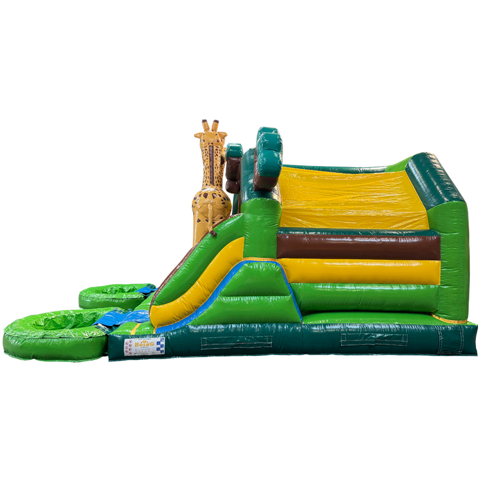 Combo Midi 2 Glijbanen Giraf Springkasteel