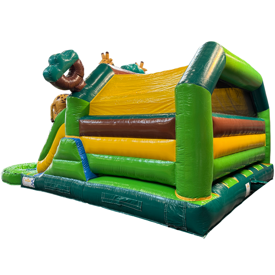 Combo Midi 2 Glijbanen Giraf Springkasteel