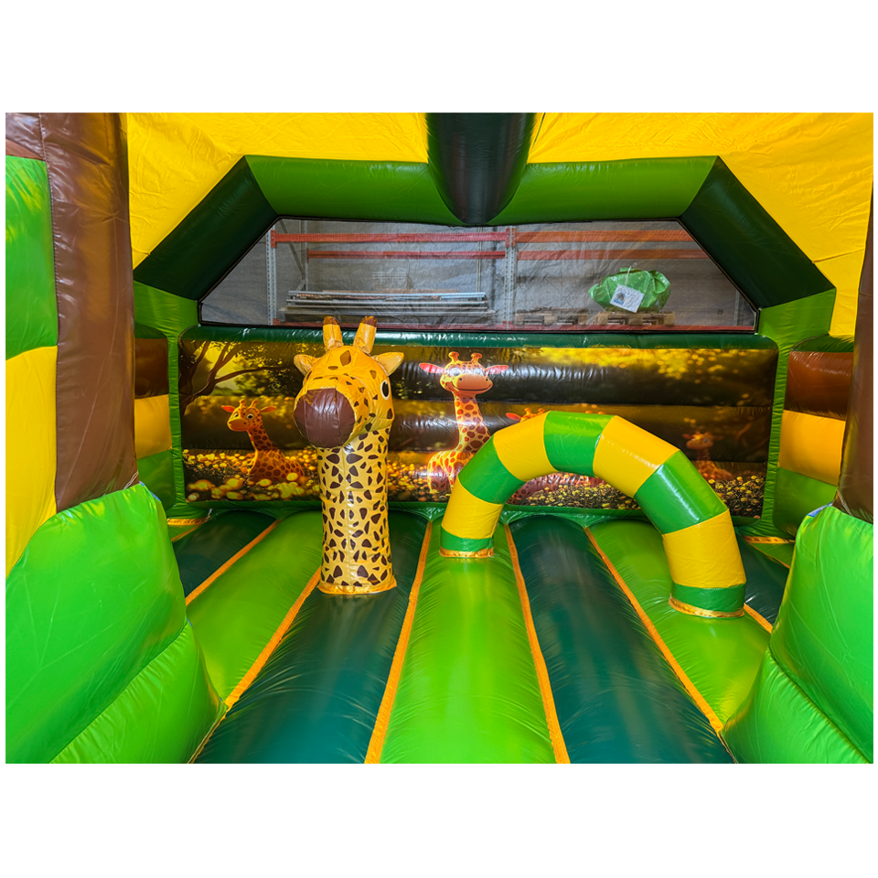 Combo Midi 2 Glijbanen Giraf Springkasteel