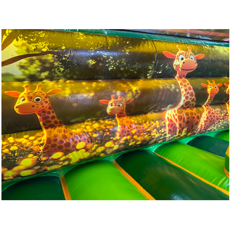 Combo Midi 2 Glijbanen Giraf Springkasteel