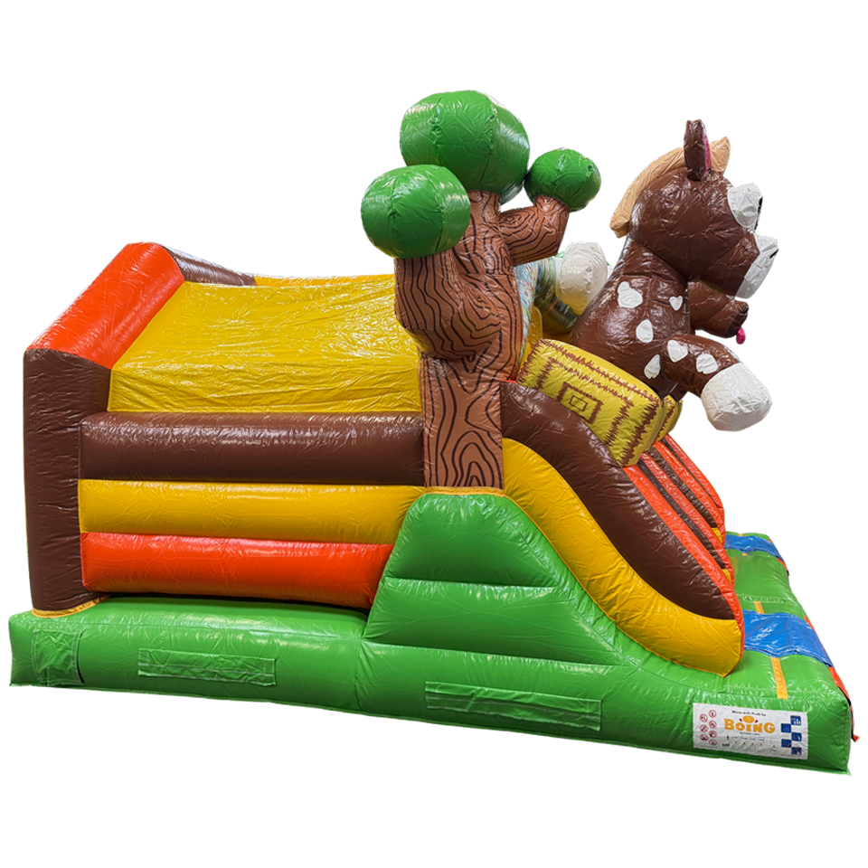 Combo Midi 2 toboggans chevaux château gonflable