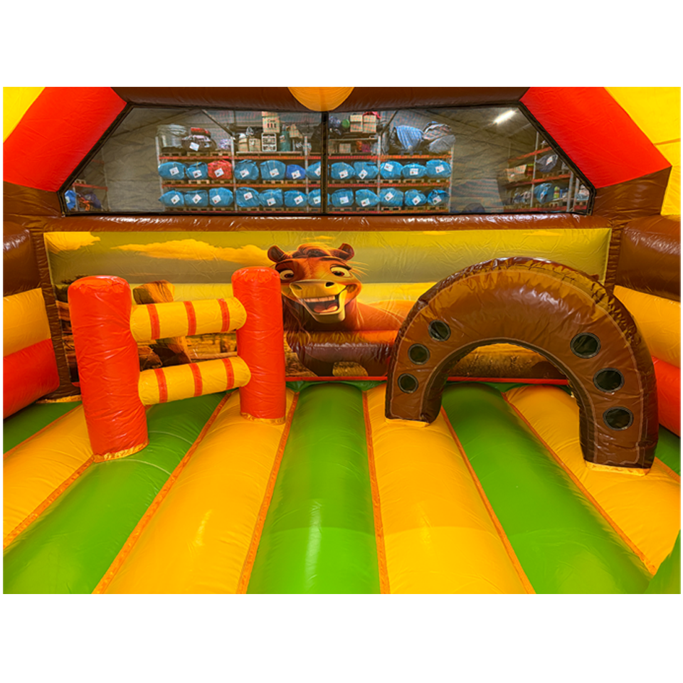 Combo Midi 2 toboggans chevaux château gonflable