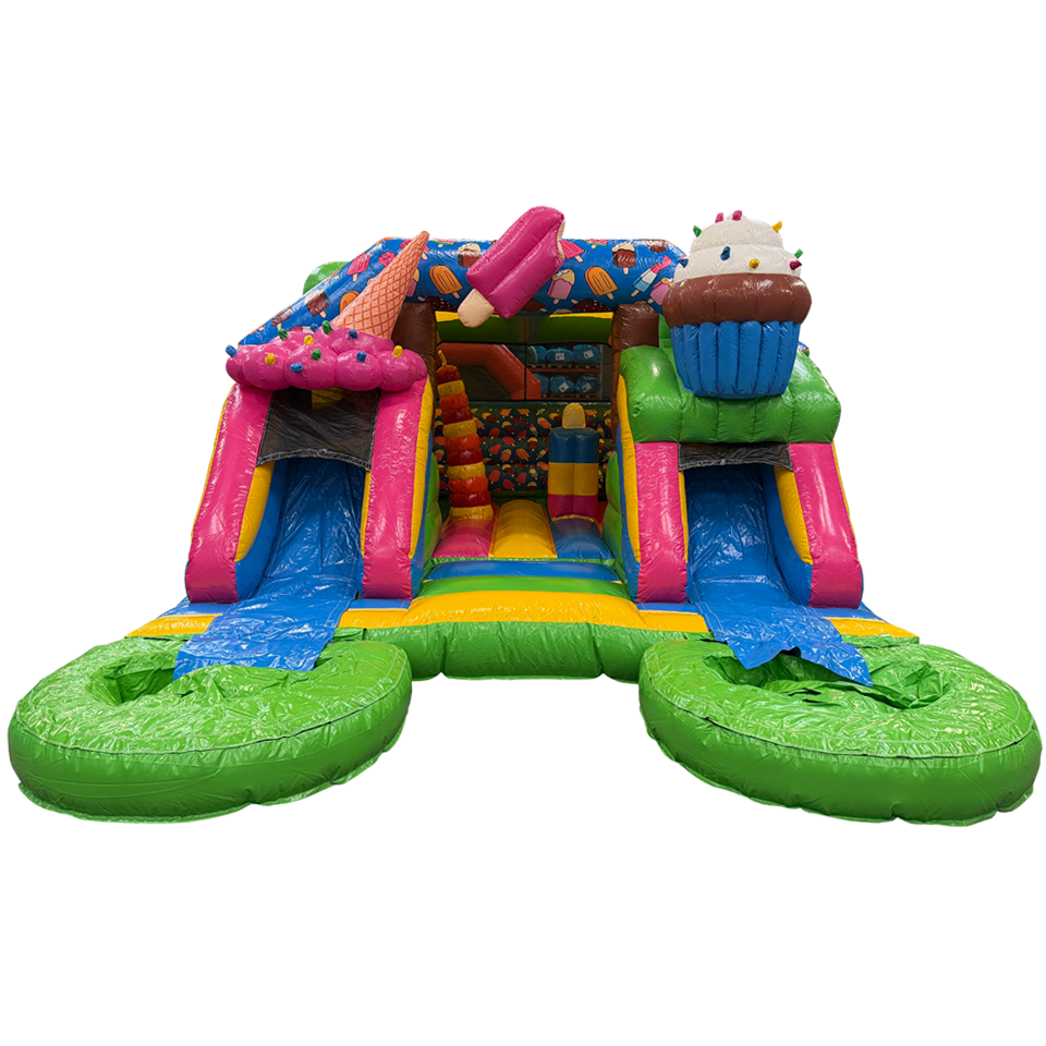 Combo Midi 2 Slides Ice Cream Inflatable