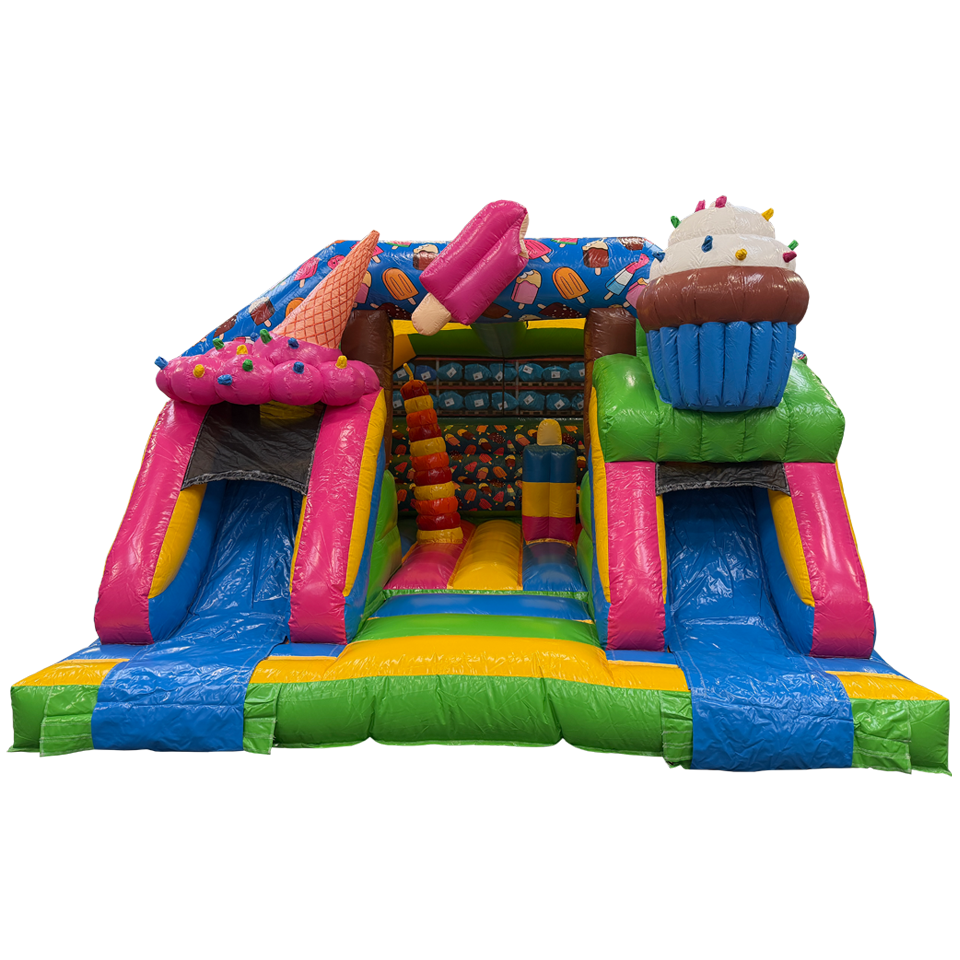Combo Midi 2 Slides Ice Cream Inflatable