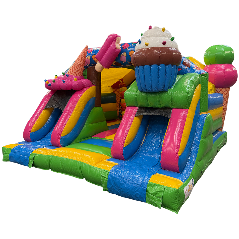 Combo Midi 2 Slides Ice Cream Inflatable