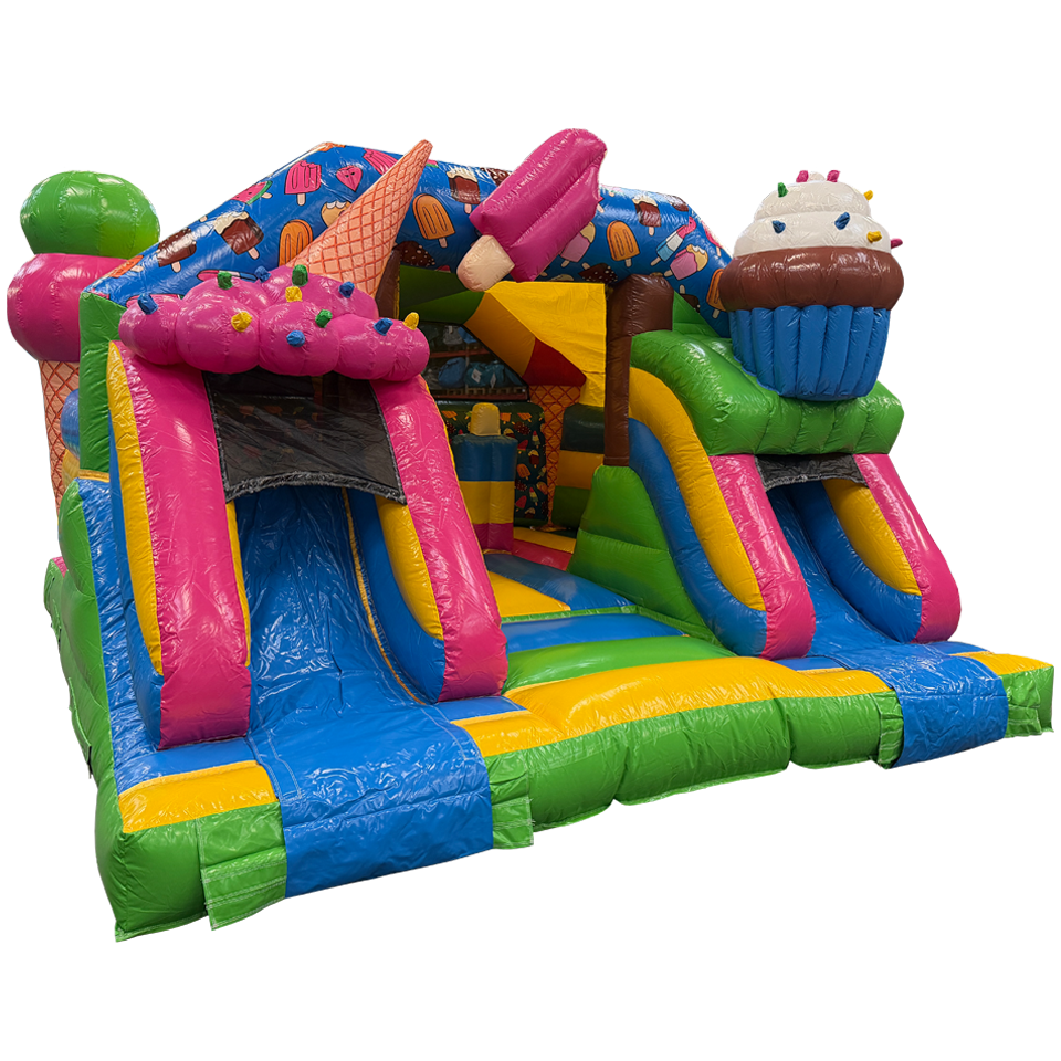 Combo Midi 2 Slides Ice Cream Inflatable