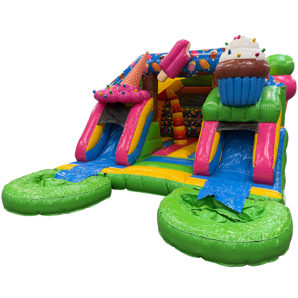 Combo Midi 2 Slides Ice Cream Inflatable