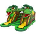 Combo Midi 2 Glijbanen Slang Springkasteel