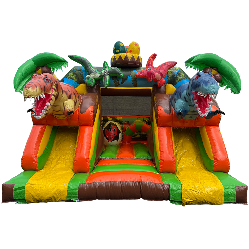 Combo Midi 2 Glijbanen Trex Springkasteel