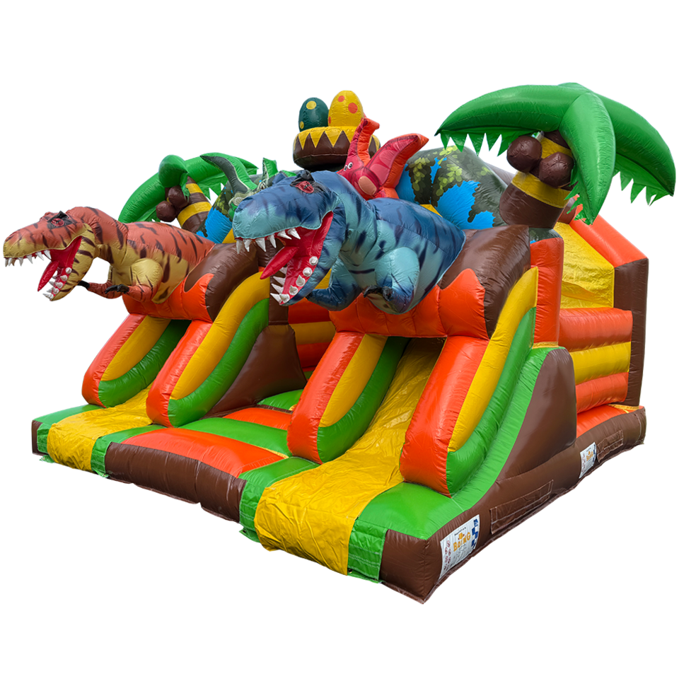 Combo Midi 2 Glijbanen Trex Springkasteel