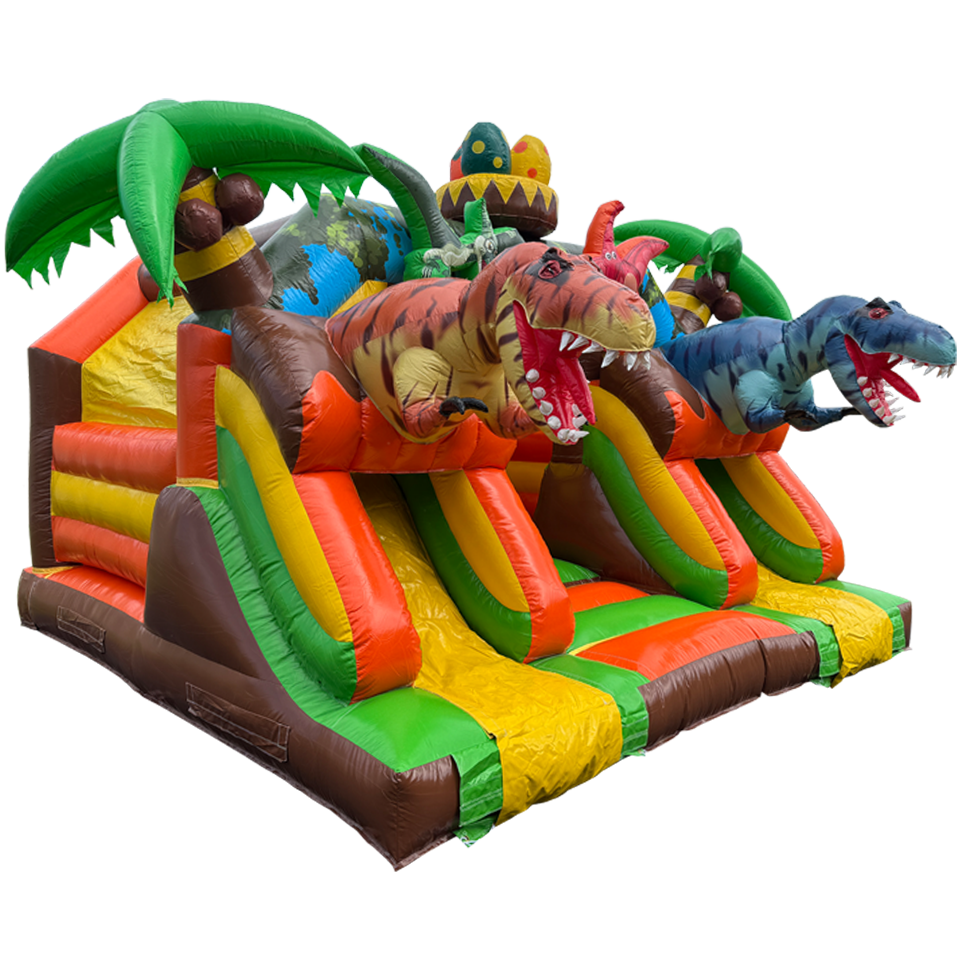 Combo Midi 2 Glijbanen Trex Springkasteel