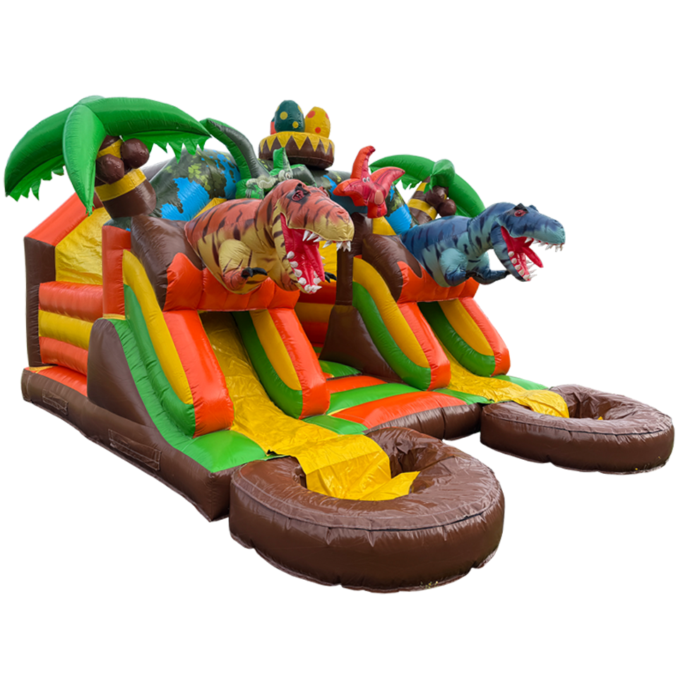 Combo Midi 2 Glijbanen Trex Springkasteel