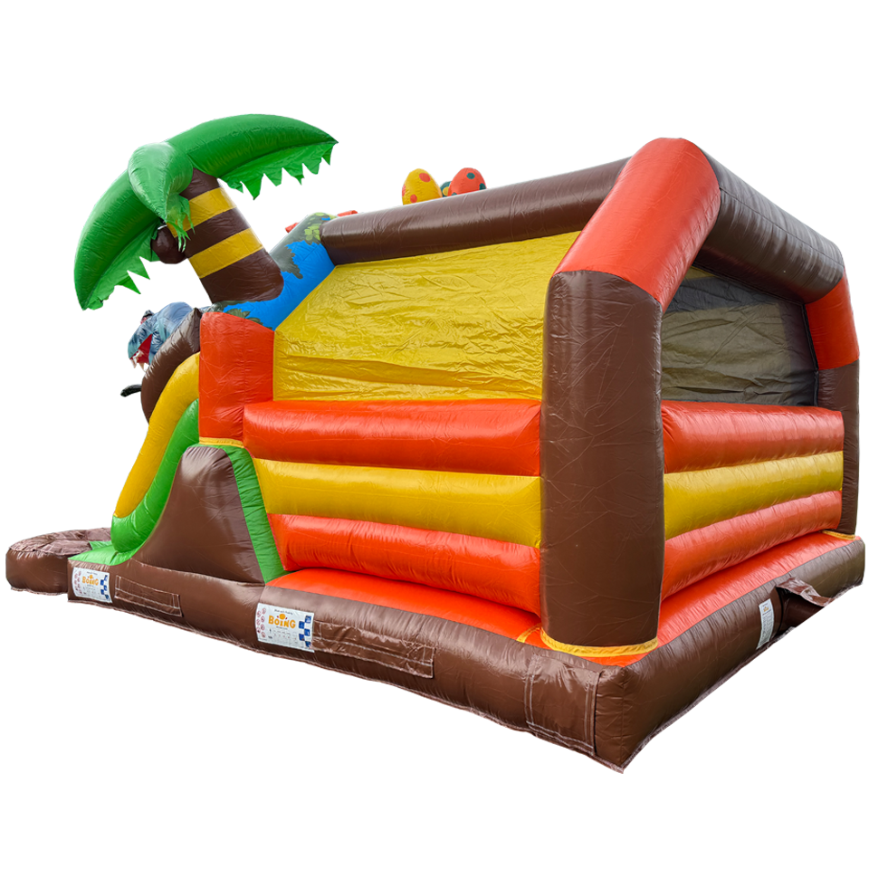 Combo Midi 2 Glijbanen Trex Springkasteel