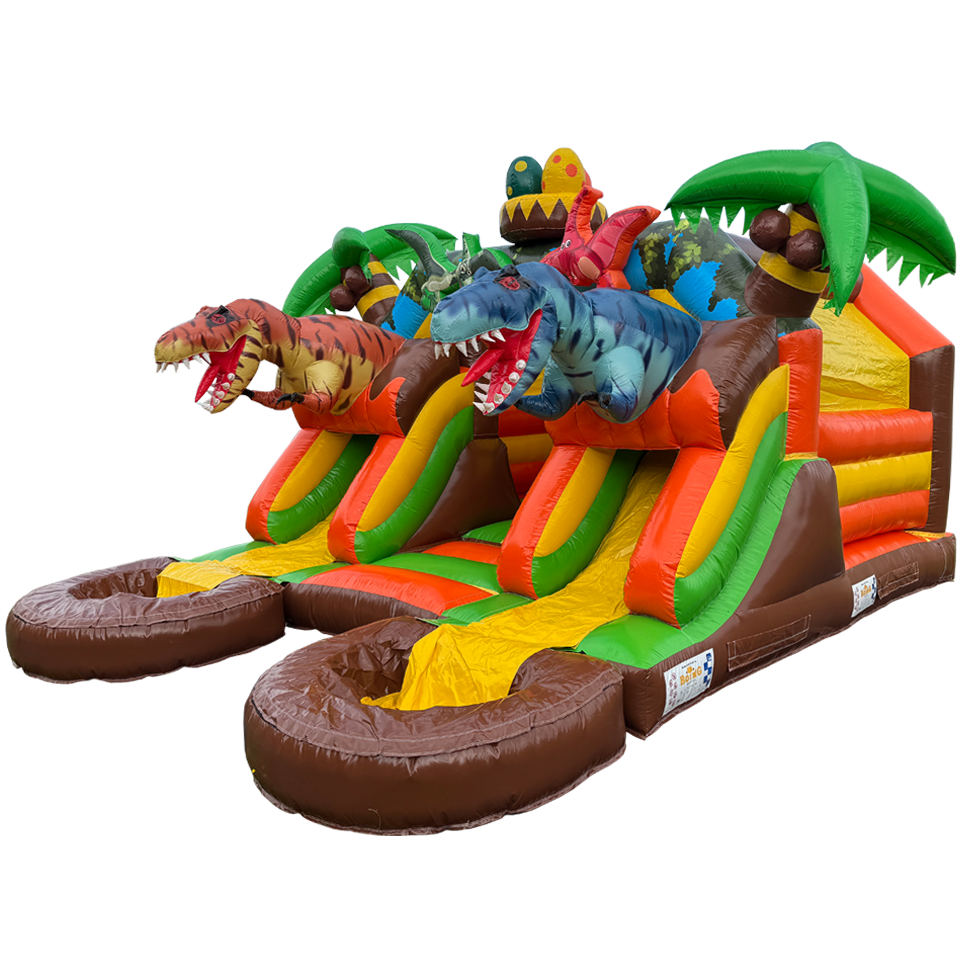 Combo Midi 2 Glijbanen Trex Springkasteel