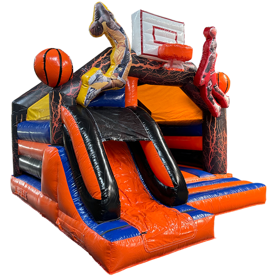 Midi 3D Basket With Obstacles Inflatable