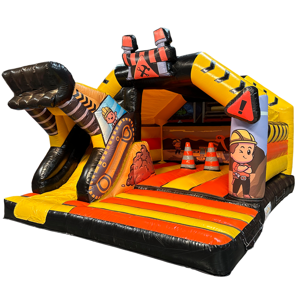 Combo Midi 3D Bouwer Met Obstakels Springkasteel - Boing Inflatables