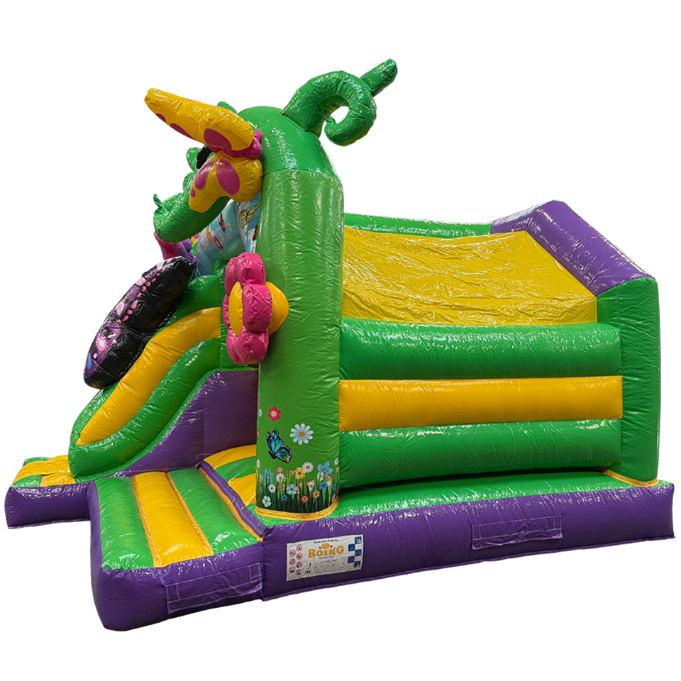 Combo Midi 3D Vlinder Springkasteel Met Obstakel