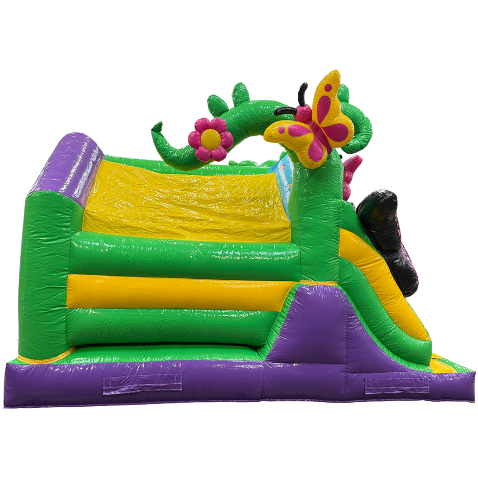 Combo Midi 3D Vlinder Springkasteel Met Obstakel