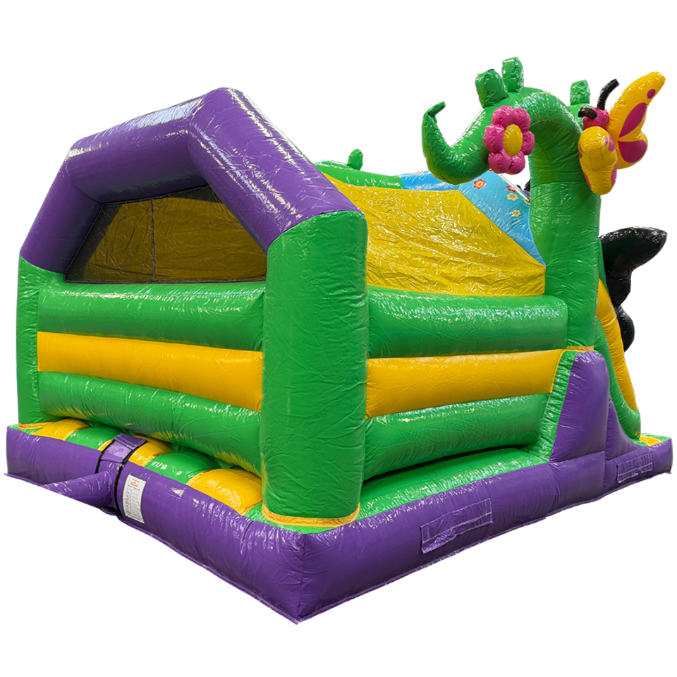 Combo Midi 3D Vlinder Springkasteel Met Obstakel