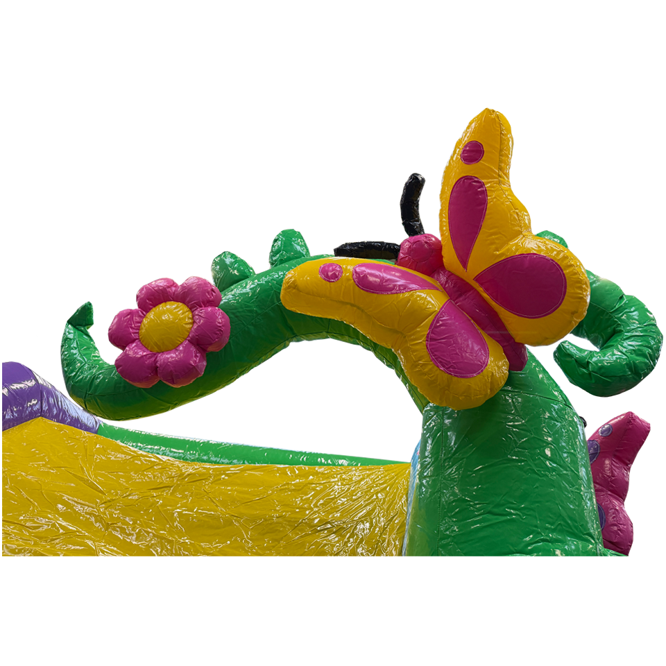 Combo Midi 3D Vlinder Springkasteel Met Obstakel