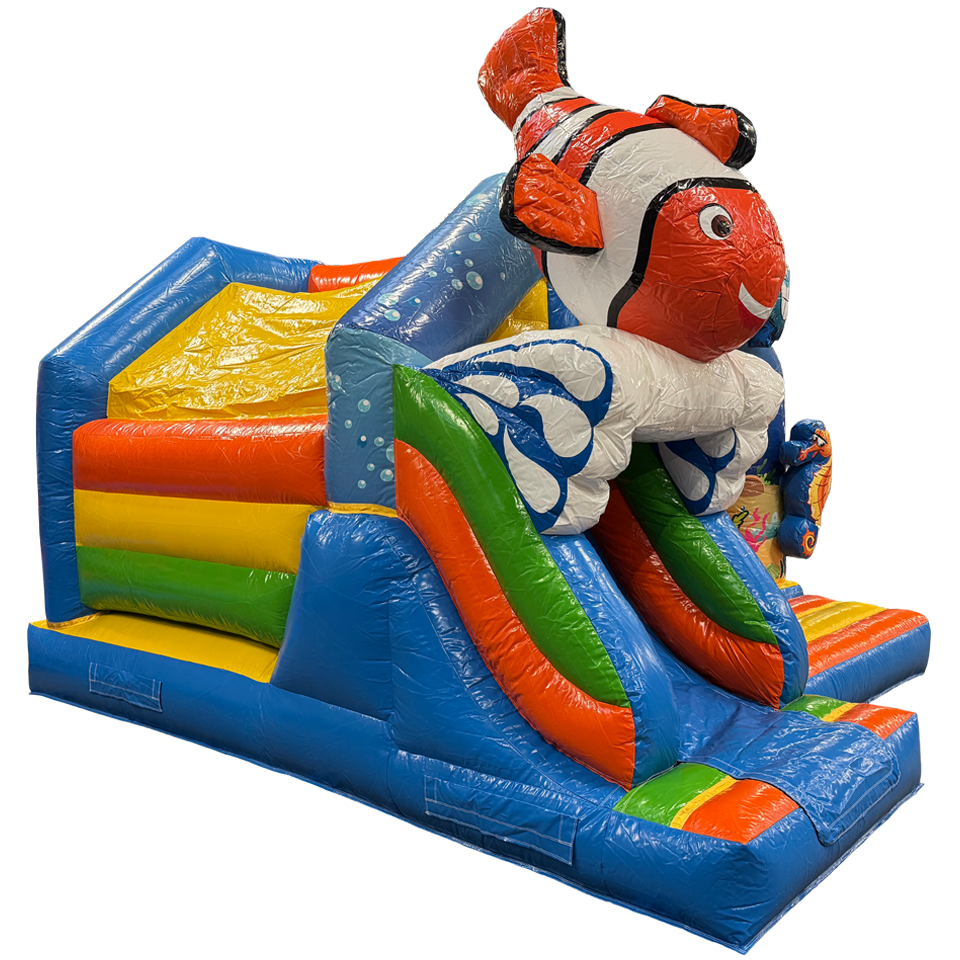 Combo Midi 3D Clownvis Springkasteel Met Obstakels