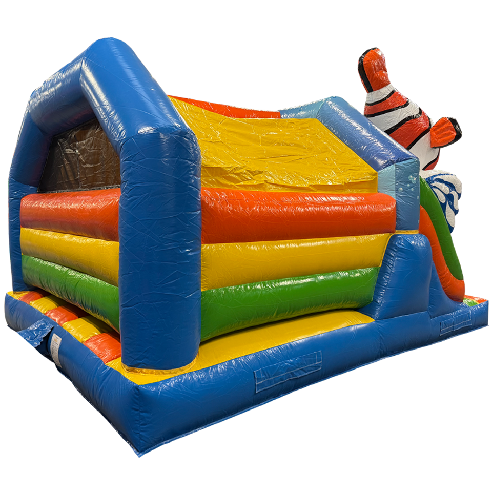 Combo Midi 3D Clownvis Springkasteel Met Obstakels