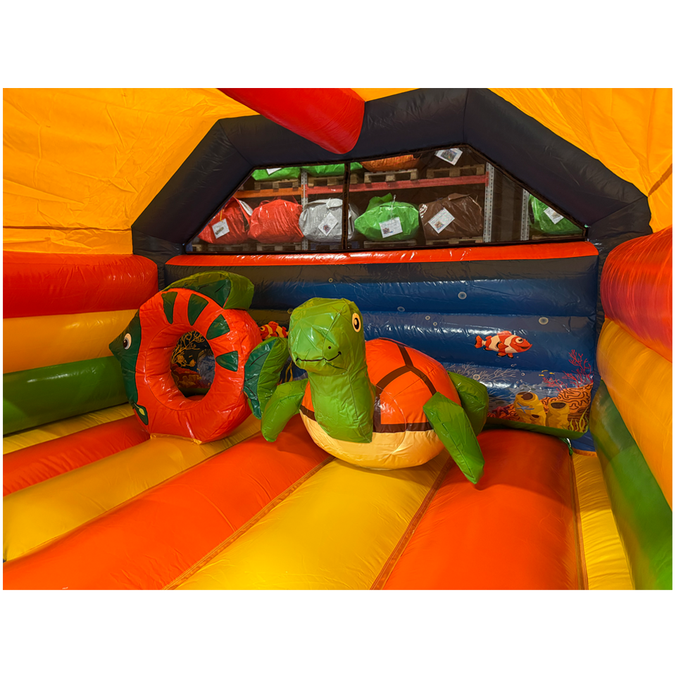 Combo Midi 3D Clownvis Springkasteel Met Obstakels