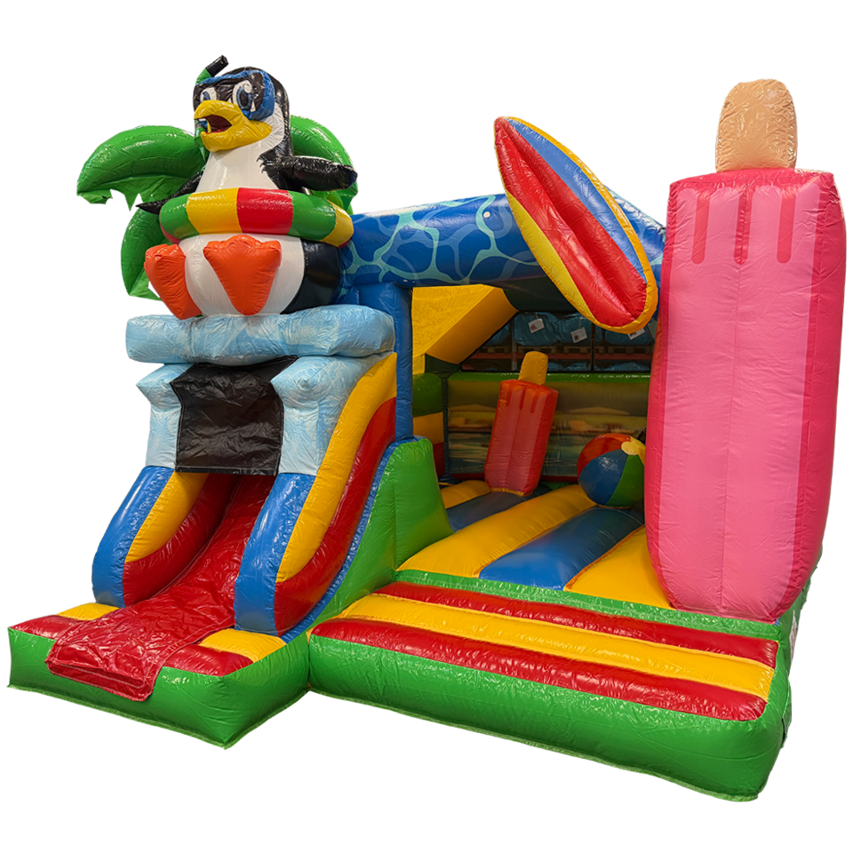 Combo Midi 3D Crazy Pinguin Springkasteel Met Obstakel