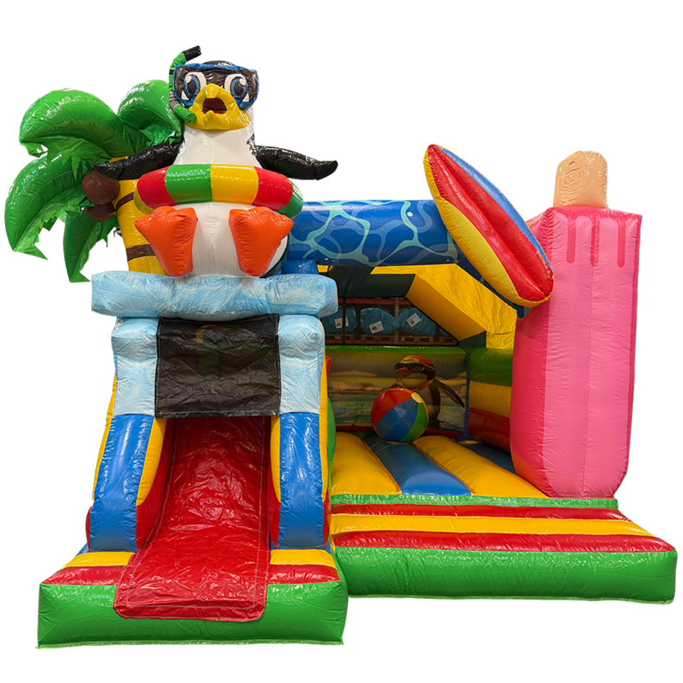 Combo Midi 3D Crazy Pinguin Springkasteel Met Obstakel