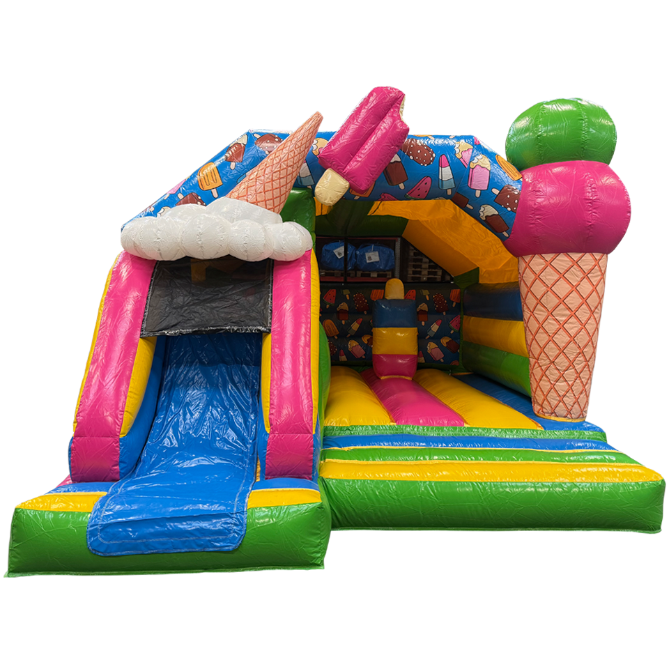 Combo Midi 3D Ijsjes Springkasteel Met Obstakels