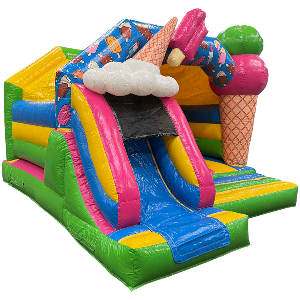 Combo Midi 3D Ijsjes Springkasteel Met Obstakels