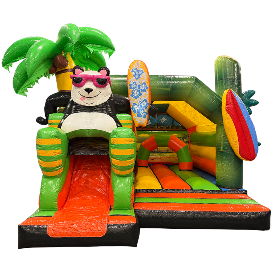 Combo Midi 3D Surfing Panda Springkasteel Met Obstakel