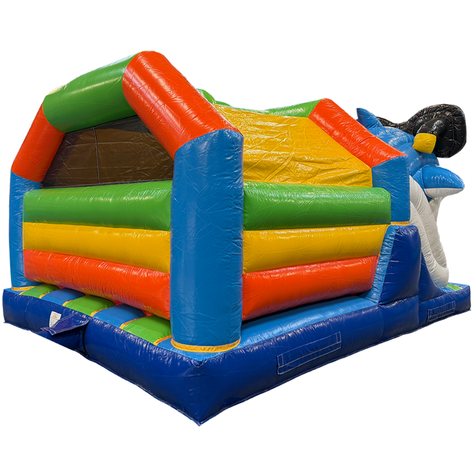 Combo Midi 3D Surfing Haai Springkasteel Met Obstakel