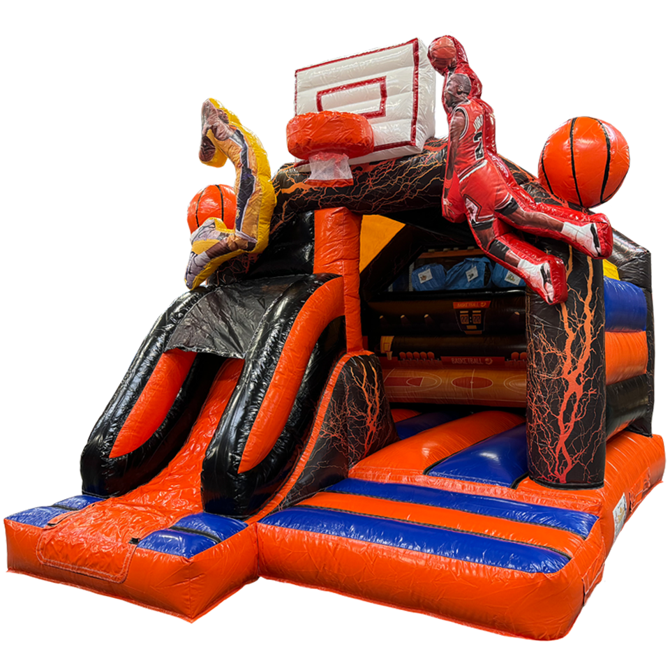 Combo Mini panier 3D, comprenant un mini anneau de basket-ball et des joueurs de basket-ball imprimés en 3D