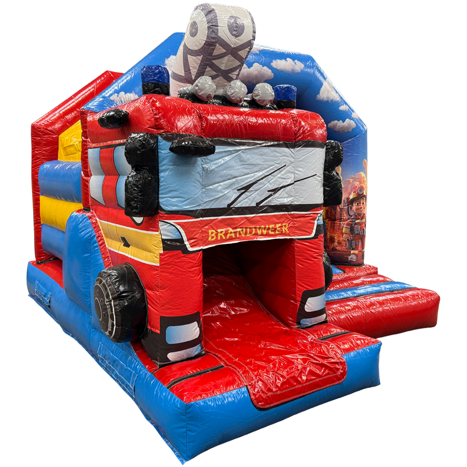 Combo Mini 3D Brandweerwagen Springkasteel