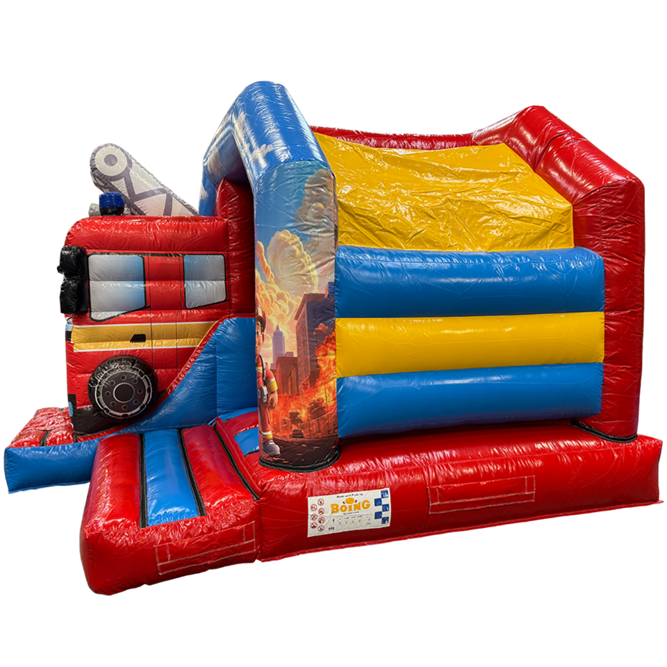 Combo Mini 3D Brandweerwagen Springkasteel