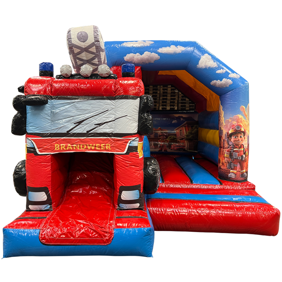 Combo Mini 3D Brandweerwagen Springkasteel