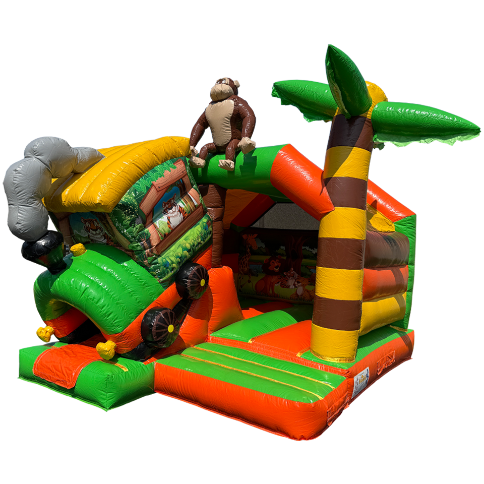 Combo Mini 3D Jungle Trein Springkasteel