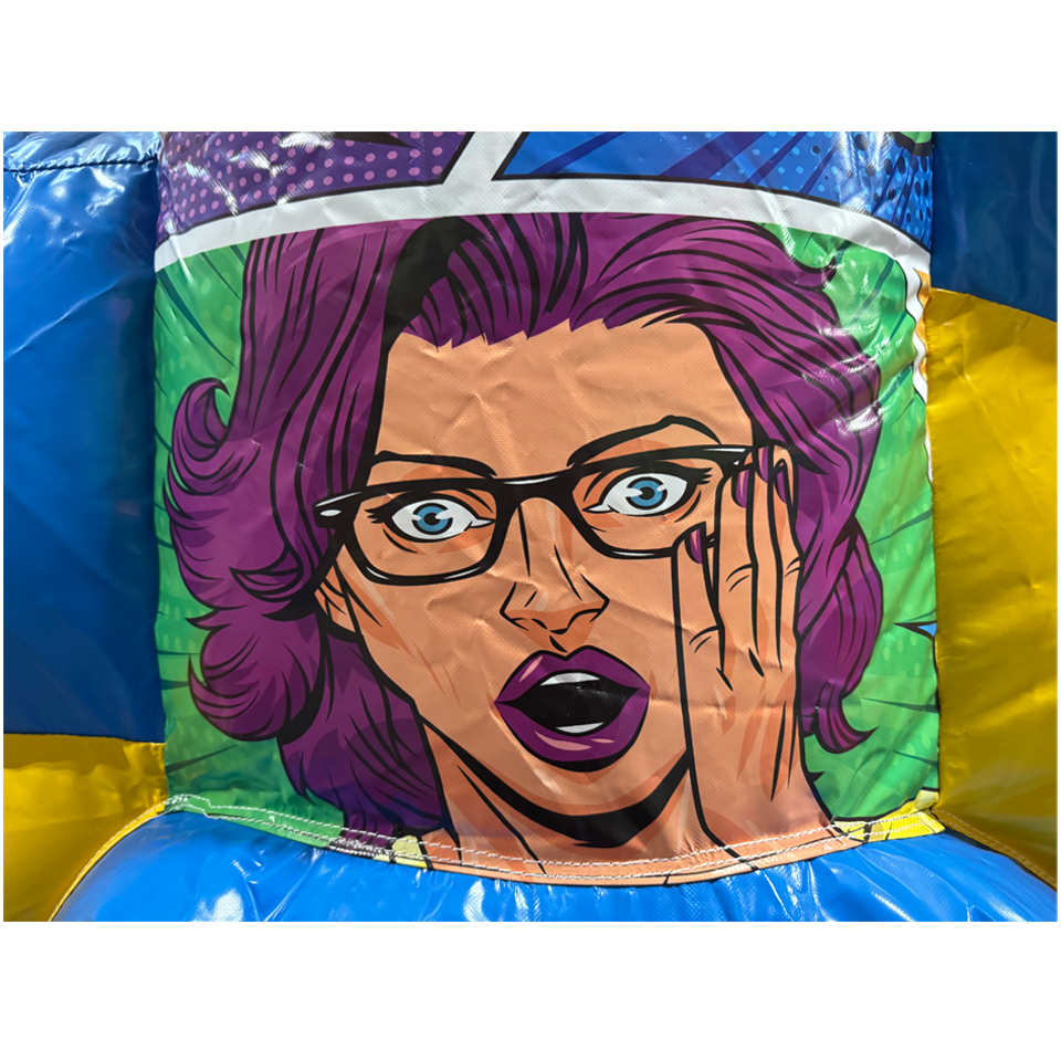 Combo Midi 2 Glijbanen Comic Springkasteel