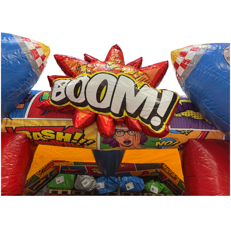 Combo Midi 2 Glijbanen Comic Springkasteel